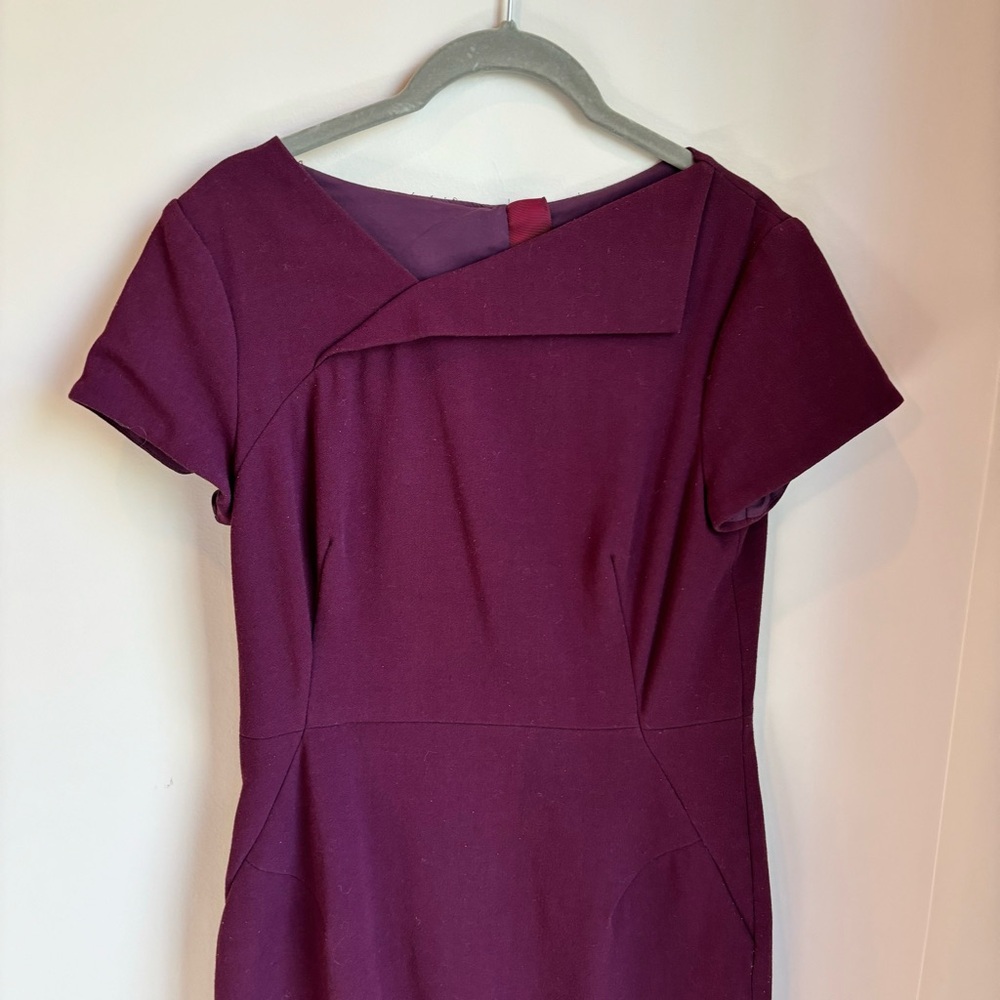 LK Bennett wine-colored pencil dress US 8